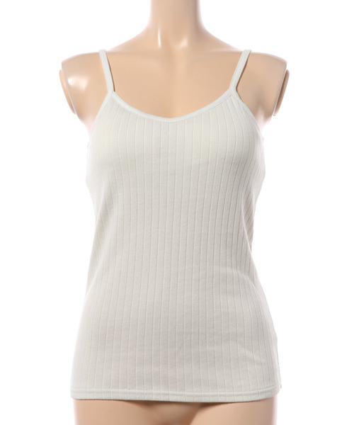 VENCEEXCHANGE（ヴァンスエクスチェンジ）の「ワイドリブカップ付きキャミ                　　　（キャミソール・レディース・ブラック/オリーブ/オフホワイト/グレー・MEDIUM）」の9枚目の写真