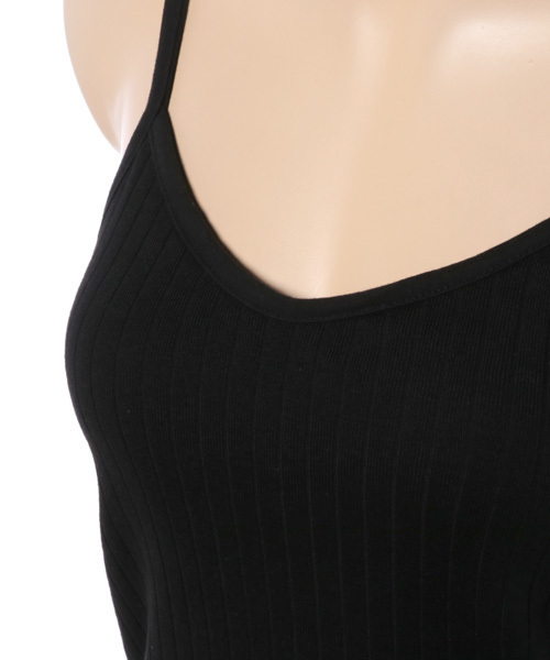 VENCEEXCHANGE（ヴァンスエクスチェンジ）の「ワイドリブカップ付きキャミ                　　　（キャミソール・レディース・ブラック/オリーブ/オフホワイト/グレー・MEDIUM）」の6枚目の写真