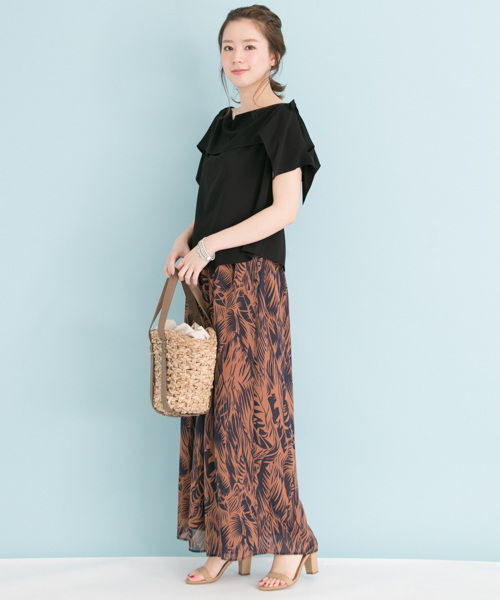 URBAN RESEARCH（アーバンリサーチ）の「UR オープンショルダー肩リボンブラウス（シャツ/ブラウス・レディース・ベージュ系その他/ピンク/ブラック/カーキ・FREE）」の5枚目の写真