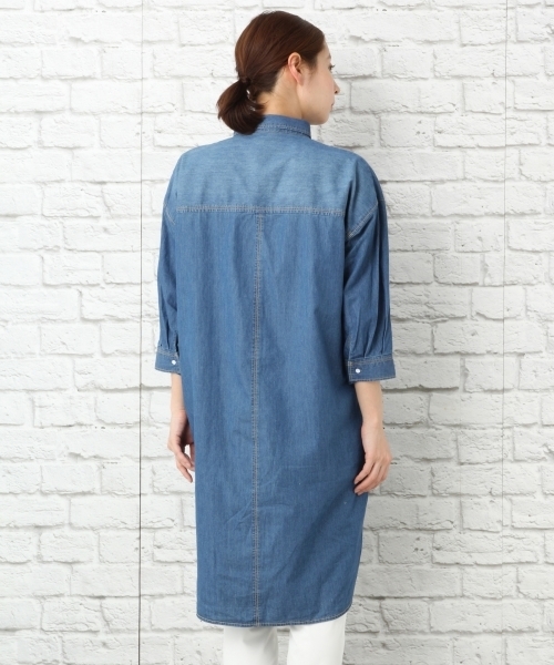LEPSIM（レプシィム）の「デニムデザインシャツワンピース7S　757938（シャツワンピース・レディース・ライトブルー/ブルー・LARGE/MEDIUM）」の12枚目の写真