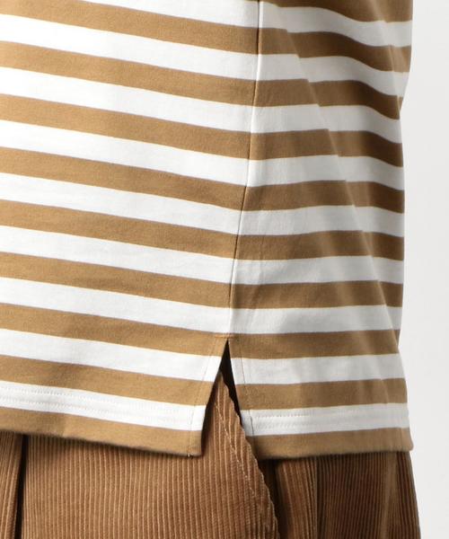 green label relaxing(グリーンレーベルリラクシング)の「CM シルケット ボーダー クルーネック カットソー ◆(Tシャツ/カットソー・メンズ・ブラック/ベージュ・MEDIUM/LARGE/SMALL)」の9枚目の写真