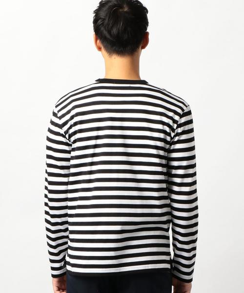 green label relaxing(グリーンレーベルリラクシング)の「CM シルケット ボーダー クルーネック カットソー ◆(Tシャツ/カットソー・メンズ・ブラック/ベージュ・MEDIUM/LARGE/SMALL)」の11枚目の写真