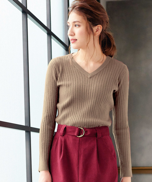 KOBE LETTUCE（コウベレタス）の「3typeリブニットトップス（ニット/セーター・レディース・ピンク系その他/パープル系その他/ブラック系その他/イエロー系その他/ホワイト系その他/グリーン系その他/グレー系その他/ブラウン系その他/ピンク系その他2/ブラック系その他2/グリーン系その他2/ブラウン系その他2/ホワイト系その他2/グレー系その他2/パープル系その他2/ブラウン系その他3/ブルー系その他2/イエロー系その他3/ブラウン系その他4/ブルー系その他/ピンク系その他4/ベージュ系その他2/パープル系その他3/イエロー系その他4/ピンク系その他3/ベージュ系その他/パープル系その他4/レッド系その他/グレー系その他5/ブラック系その他3/パープル系その他6/ベージュ系その他4/グリーン系その他3/ベージュ系その他3/グレー系その他3/ベージュ系その他5/パープル/ホワイト系その他3/パープル系その他7/ピンク系その他5/ブルー系その他4/ブルー系その他3/パープル系その他5/ブルー系その他5/グレー系その他4/ブラウン系その他5/グレー系その他6/イエロー系その他6/その他2/ブルー系その他6/その他1/その他3/ベージュ系その他6/その他5/モカ/ベージュ系その他7/イエロー系その他5/イエロー系その他7/その他4/その他6・FREE）」の8枚目の写真