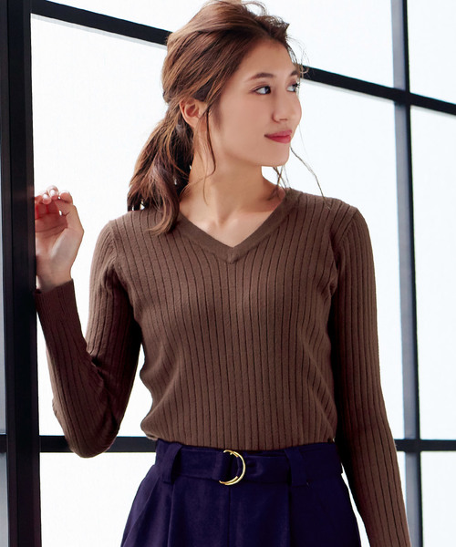 KOBE LETTUCE（コウベレタス）の「3typeリブニットトップス（ニット/セーター・レディース・ピンク系その他/パープル系その他/ブラック系その他/イエロー系その他/ホワイト系その他/グリーン系その他/グレー系その他/ブラウン系その他/ピンク系その他2/ブラック系その他2/グリーン系その他2/ブラウン系その他2/ホワイト系その他2/グレー系その他2/パープル系その他2/ブラウン系その他3/ブルー系その他2/イエロー系その他3/ブラウン系その他4/ブルー系その他/ピンク系その他4/ベージュ系その他2/パープル系その他3/イエロー系その他4/ピンク系その他3/ベージュ系その他/パープル系その他4/レッド系その他/グレー系その他5/ブラック系その他3/パープル系その他6/ベージュ系その他4/グリーン系その他3/ベージュ系その他3/グレー系その他3/ベージュ系その他5/パープル/ホワイト系その他3/パープル系その他7/ピンク系その他5/ブルー系その他4/ブルー系その他3/パープル系その他5/ブルー系その他5/グレー系その他4/ブラウン系その他5/グレー系その他6/イエロー系その他6/その他2/ブルー系その他6/その他1/その他3/ベージュ系その他6/その他5/モカ/ベージュ系その他7/イエロー系その他5/イエロー系その他7/その他4/その他6・FREE）」の15枚目の写真