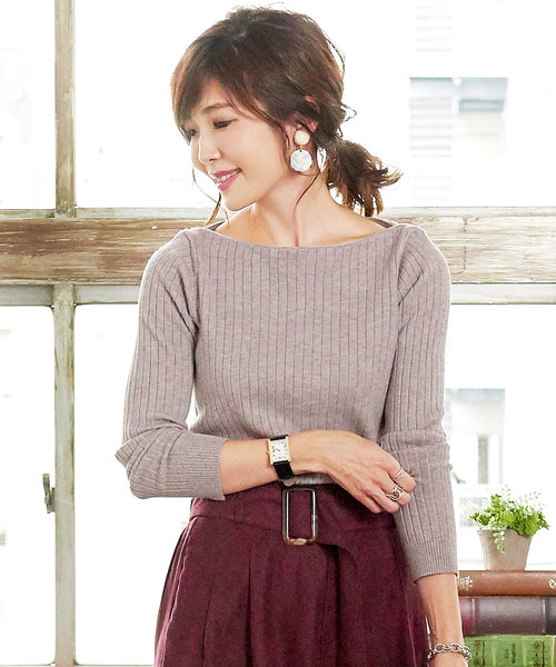 KOBE LETTUCE（コウベレタス）の「3typeリブニットトップス（ニット/セーター・レディース・ピンク系その他/パープル系その他/ブラック系その他/イエロー系その他/ホワイト系その他/グリーン系その他/グレー系その他/ブラウン系その他/ピンク系その他2/ブラック系その他2/グリーン系その他2/ブラウン系その他2/ホワイト系その他2/グレー系その他2/パープル系その他2/ブラウン系その他3/ブルー系その他2/イエロー系その他3/ブラウン系その他4/ブルー系その他/ピンク系その他4/ベージュ系その他2/パープル系その他3/イエロー系その他4/ピンク系その他3/ベージュ系その他/パープル系その他4/レッド系その他/グレー系その他5/ブラック系その他3/パープル系その他6/ベージュ系その他4/グリーン系その他3/ベージュ系その他3/グレー系その他3/ベージュ系その他5/パープル/ホワイト系その他3/パープル系その他7/ピンク系その他5/ブルー系その他4/ブルー系その他3/パープル系その他5/ブルー系その他5/グレー系その他4/ブラウン系その他5/グレー系その他6/イエロー系その他6/その他2/ブルー系その他6/その他1/その他3/ベージュ系その他6/その他5/モカ/ベージュ系その他7/イエロー系その他5/イエロー系その他7/その他4/その他6・FREE）」の13枚目の写真