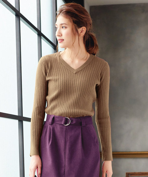 KOBE LETTUCE（コウベレタス）の「3typeリブニットトップス（ニット/セーター・レディース・ピンク系その他/パープル系その他/ブラック系その他/イエロー系その他/ホワイト系その他/グリーン系その他/グレー系その他/ブラウン系その他/ピンク系その他2/ブラック系その他2/グリーン系その他2/ブラウン系その他2/ホワイト系その他2/グレー系その他2/パープル系その他2/ブラウン系その他3/ブルー系その他2/イエロー系その他3/ブラウン系その他4/ブルー系その他/ピンク系その他4/ベージュ系その他2/パープル系その他3/イエロー系その他4/ピンク系その他3/ベージュ系その他/パープル系その他4/レッド系その他/グレー系その他5/ブラック系その他3/パープル系その他6/ベージュ系その他4/グリーン系その他3/ベージュ系その他3/グレー系その他3/ベージュ系その他5/パープル/ホワイト系その他3/パープル系その他7/ピンク系その他5/ブルー系その他4/ブルー系その他3/パープル系その他5/ブルー系その他5/グレー系その他4/ブラウン系その他5/グレー系その他6/イエロー系その他6/その他2/ブルー系その他6/その他1/その他3/ベージュ系その他6/その他5/モカ/ベージュ系その他7/イエロー系その他5/イエロー系その他7/その他4/その他6・FREE）」の17枚目の写真