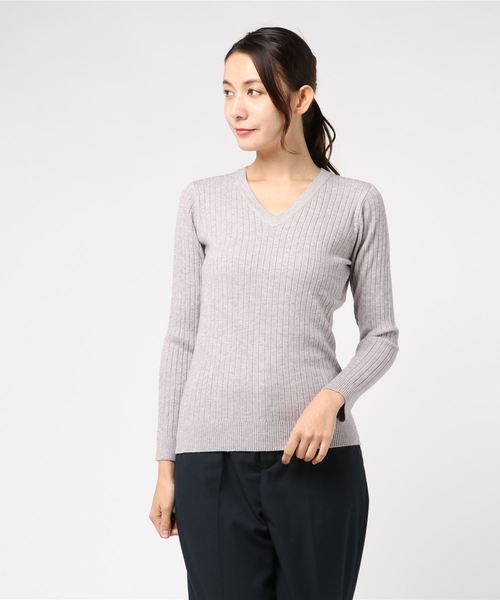 KOBE LETTUCE（コウベレタス）の「3typeリブニットトップス（ニット/セーター・レディース・ピンク系その他/パープル系その他/ブラック系その他/イエロー系その他/ホワイト系その他/グリーン系その他/グレー系その他/ブラウン系その他/ピンク系その他2/ブラック系その他2/グリーン系その他2/ブラウン系その他2/ホワイト系その他2/グレー系その他2/パープル系その他2/ブラウン系その他3/ブルー系その他2/イエロー系その他3/ブラウン系その他4/ブルー系その他/ピンク系その他4/ベージュ系その他2/パープル系その他3/イエロー系その他4/ピンク系その他3/ベージュ系その他/パープル系その他4/レッド系その他/グレー系その他5/ブラック系その他3/パープル系その他6/ベージュ系その他4/グリーン系その他3/ベージュ系その他3/グレー系その他3/ベージュ系その他5/パープル/ホワイト系その他3/パープル系その他7/ピンク系その他5/ブルー系その他4/ブルー系その他3/パープル系その他5/ブルー系その他5/グレー系その他4/ブラウン系その他5/グレー系その他6/イエロー系その他6/その他2/ブルー系その他6/その他1/その他3/ベージュ系その他6/その他5/モカ/ベージュ系その他7/イエロー系その他5/イエロー系その他7/その他4/その他6・FREE）」の11枚目の写真