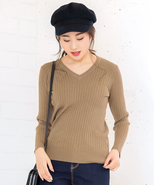 KOBE LETTUCE（コウベレタス）の「3typeリブニットトップス（ニット/セーター・レディース・ピンク系その他/パープル系その他/ブラック系その他/イエロー系その他/ホワイト系その他/グリーン系その他/グレー系その他/ブラウン系その他/ピンク系その他2/ブラック系その他2/グリーン系その他2/ブラウン系その他2/ホワイト系その他2/グレー系その他2/パープル系その他2/ブラウン系その他3/ブルー系その他2/イエロー系その他3/ブラウン系その他4/ブルー系その他/ピンク系その他4/ベージュ系その他2/パープル系その他3/イエロー系その他4/ピンク系その他3/ベージュ系その他/パープル系その他4/レッド系その他/グレー系その他5/ブラック系その他3/パープル系その他6/ベージュ系その他4/グリーン系その他3/ベージュ系その他3/グレー系その他3/ベージュ系その他5/パープル/ホワイト系その他3/パープル系その他7/ピンク系その他5/ブルー系その他4/ブルー系その他3/パープル系その他5/ブルー系その他5/グレー系その他4/ブラウン系その他5/グレー系その他6/イエロー系その他6/その他2/ブルー系その他6/その他1/その他3/ベージュ系その他6/その他5/モカ/ベージュ系その他7/イエロー系その他5/イエロー系その他7/その他4/その他6・FREE）」の14枚目の写真