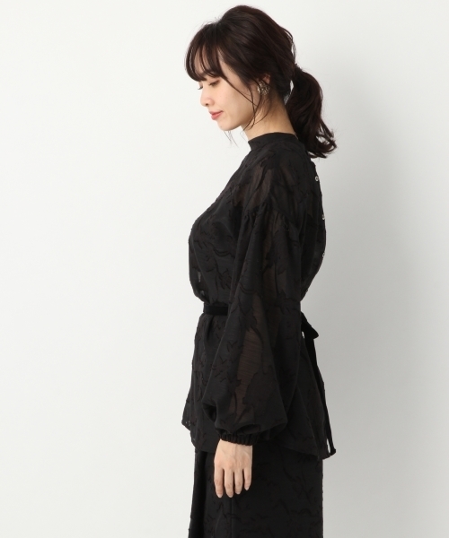 A part by（アパートバイ）の「カットJQDハナガラブラウス　776478 （シャツ/ブラウス・レディース・ブラック/オフホワイト・FREE）」の21枚目の写真