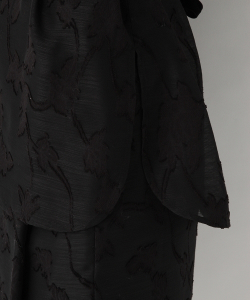 A part by（アパートバイ）の「カットJQDハナガラブラウス　776478 （シャツ/ブラウス・レディース・ブラック/オフホワイト・FREE）」の7枚目の写真