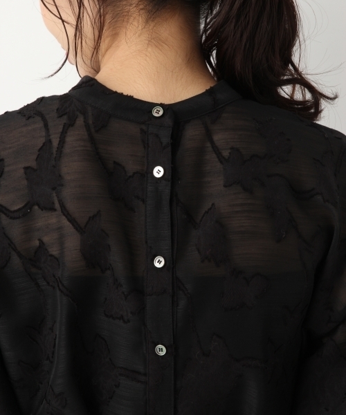 A part by（アパートバイ）の「カットJQDハナガラブラウス　776478 （シャツ/ブラウス・レディース・ブラック/オフホワイト・FREE）」の12枚目の写真