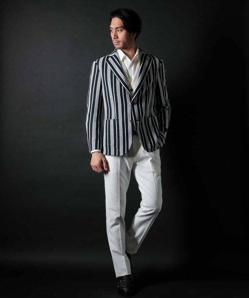 MICHEL KLEIN HOMME (ミッシェルクランオム)の「残りわずか!【オンライン限定プライス】ジャケット(ノクターンストライプ)(テーラードジャケット・メンズ・ネイビー・MEDIUM/LARGE/SMALL/X-LARGE/XX-LARGE)」の14枚目の写真