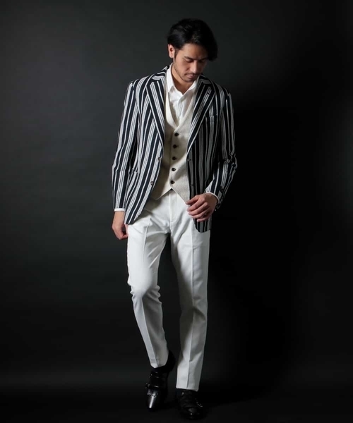 MICHEL KLEIN HOMME (ミッシェルクランオム)の「残りわずか!【オンライン限定プライス】ジャケット(ノクターンストライプ)(テーラードジャケット・メンズ・ネイビー・MEDIUM/LARGE/SMALL/X-LARGE/XX-LARGE)」の11枚目の写真