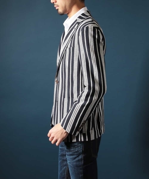 MICHEL KLEIN HOMME (ミッシェルクランオム)の「残りわずか!【オンライン限定プライス】ジャケット(ノクターンストライプ)(テーラードジャケット・メンズ・ネイビー・MEDIUM/LARGE/SMALL/X-LARGE/XX-LARGE)」の9枚目の写真