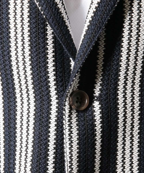 MICHEL KLEIN HOMME (ミッシェルクランオム)の「残りわずか!【オンライン限定プライス】ジャケット(ノクターンストライプ)(テーラードジャケット・メンズ・ネイビー・MEDIUM/LARGE/SMALL/X-LARGE/XX-LARGE)」の3枚目の写真
