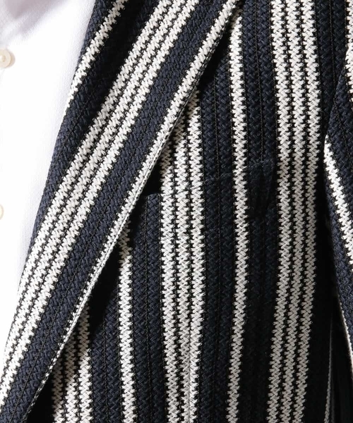 MICHEL KLEIN HOMME (ミッシェルクランオム)の「残りわずか!【オンライン限定プライス】ジャケット(ノクターンストライプ)(テーラードジャケット・メンズ・ネイビー・MEDIUM/LARGE/SMALL/X-LARGE/XX-LARGE)」の2枚目の写真