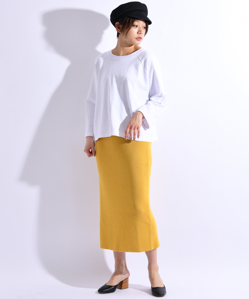 CIAOPANIC（チャオパニック）の「ミニ裏毛ラグランプルオーバー（Tシャツ/カットソー・レディース・ホワイト/パープル/レッド/グリーン・FREE）」の9枚目の写真