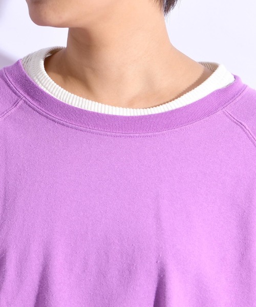 CIAOPANIC（チャオパニック）の「ミニ裏毛ラグランプルオーバー（Tシャツ/カットソー・レディース・ホワイト/パープル/レッド/グリーン・FREE）」の19枚目の写真