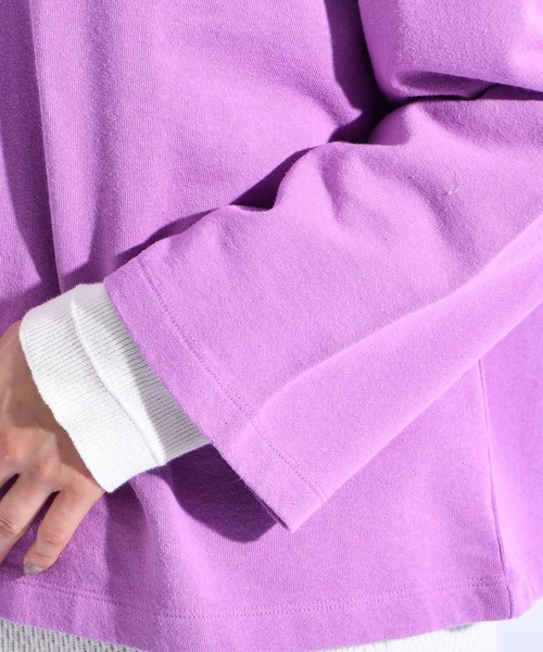 CIAOPANIC（チャオパニック）の「ミニ裏毛ラグランプルオーバー（Tシャツ/カットソー・レディース・ホワイト/パープル/レッド/グリーン・FREE）」の10枚目の写真