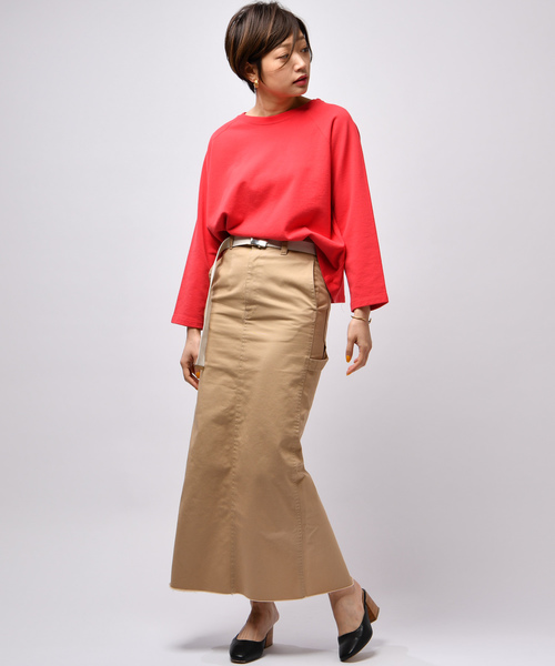 CIAOPANIC（チャオパニック）の「ミニ裏毛ラグランプルオーバー（Tシャツ/カットソー・レディース・ホワイト/パープル/レッド/グリーン・FREE）」の16枚目の写真