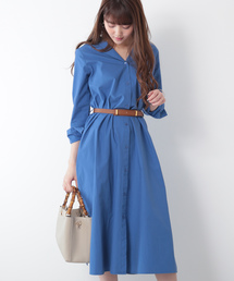 N.（N. Natural Beauty Basic） | ◆オープンカラーシャツワンピース(シャツワンピース)