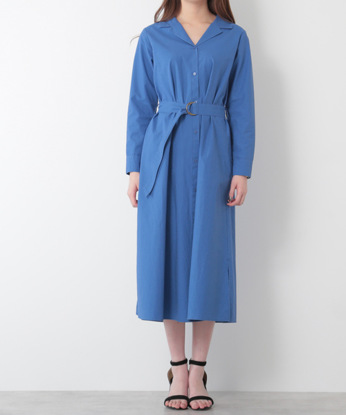 N.（N. Natural Beauty Basic）（エヌエヌナチュラルビューティーベーシック）の「◆オープンカラーシャツワンピース（シャツワンピース・レディース・カーキ/ブルー/ネイビー・MEDIUM）」の17枚目の写真