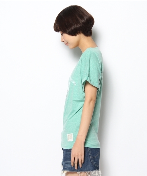 SHIPS for women（シップスフォーウィメン）の「RETRO SPORT:Tシャツ（Tシャツ/カットソー・レディース・グレー/ブラック/グリーン/ライトブルー/イエロー・ONE SIZE）」の7枚目の写真