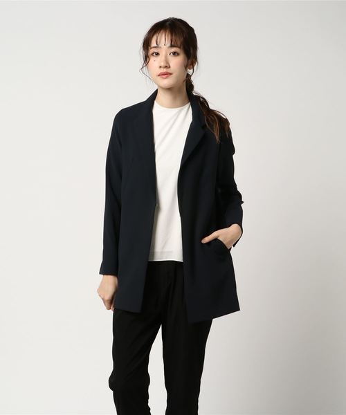 NARACAMICIE（ナラカミーチェ）の「【セットアップスーツ対応】テーラードロングジャケット（テーラードジャケット・レディース・ブルー/ネイビー/ピンク・SMALL/MEDIUM/LARGE）」の7枚目の写真