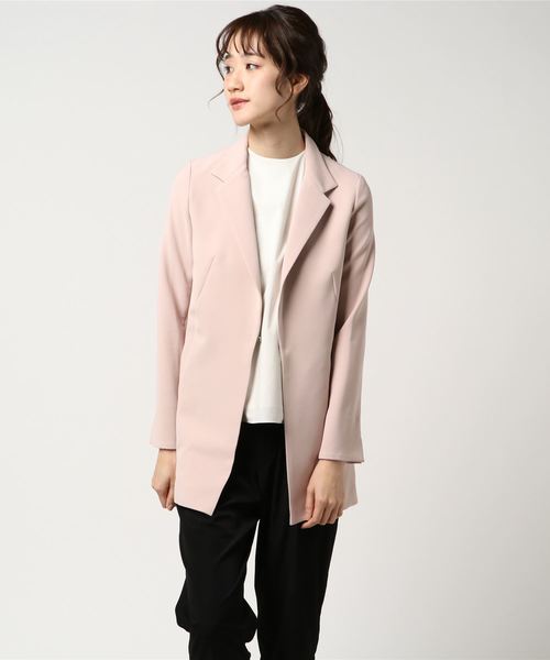 NARACAMICIE（ナラカミーチェ）の「【セットアップスーツ対応】テーラードロングジャケット（テーラードジャケット・レディース・ブルー/ネイビー/ピンク・SMALL/MEDIUM/LARGE）」の5枚目の写真