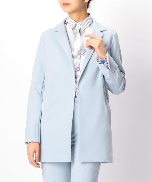 NARACAMICIE（ナラカミーチェ）の「【セットアップスーツ対応】テーラードロングジャケット（テーラードジャケット・レディース・ブルー/ネイビー/ピンク・SMALL/MEDIUM/LARGE）」の11枚目の写真