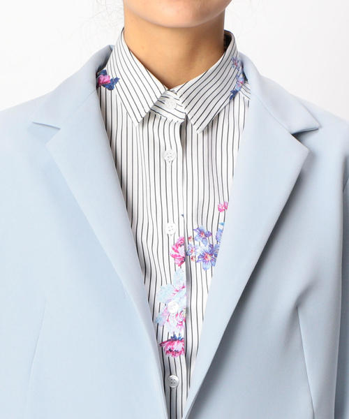 NARACAMICIE（ナラカミーチェ）の「【セットアップスーツ対応】テーラードロングジャケット（テーラードジャケット・レディース・ブルー/ネイビー/ピンク・SMALL/MEDIUM/LARGE）」の13枚目の写真