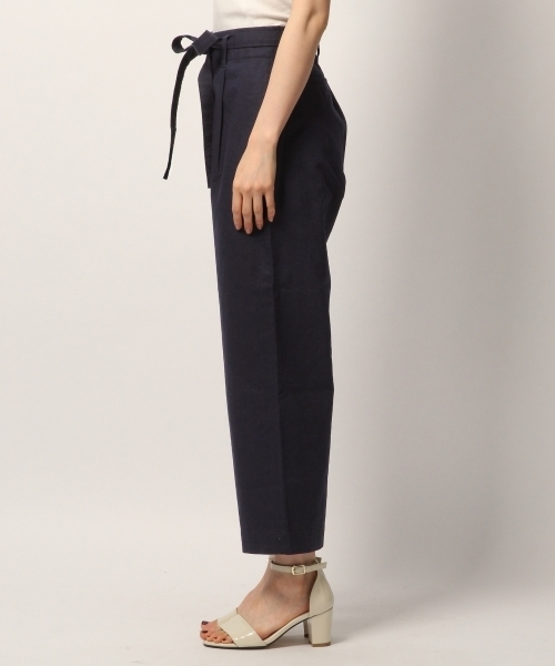 GLOBAL WORK（グローバルワーク）の「リネンベルトツキストレートパンツ/792875（その他パンツ・レディース・ネイビー/ライトベージュ・MEDIUM/SMALL）」の5枚目の写真