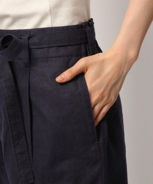 GLOBAL WORK（グローバルワーク）の「リネンベルトツキストレートパンツ/792875（その他パンツ・レディース・ネイビー/ライトベージュ・MEDIUM/SMALL）」の8枚目の写真