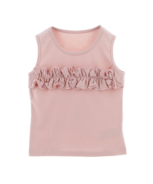 Catherine Cottage（キャサリンコテージ）の「ノースリーブフリルカットソー（タンクトップ・キッズ・ネイビー/グレー系その他/グリーン系その他/ブルー系その他/ピンク系その他・100/110/120/130/140）」の5枚目の写真