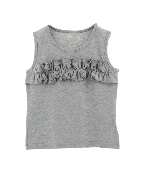 Catherine Cottage（キャサリンコテージ）の「ノースリーブフリルカットソー（タンクトップ・キッズ・ネイビー/グレー系その他/グリーン系その他/ブルー系その他/ピンク系その他・100/110/120/130/140）」の6枚目の写真