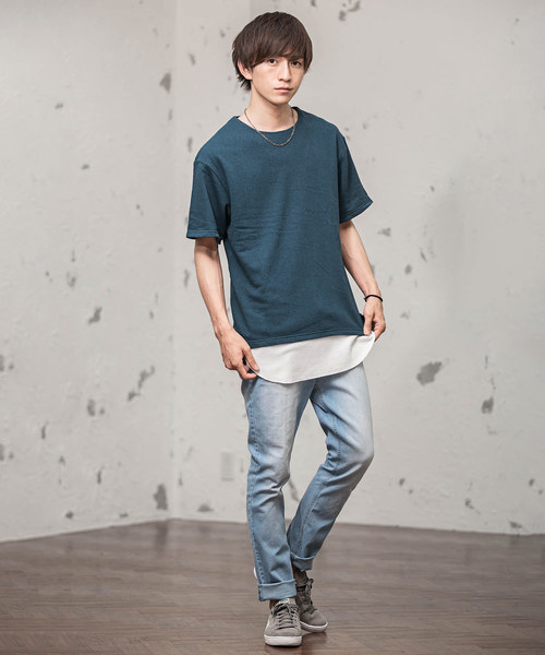 MinoriTY（マイノリティ）の「Tシャツ/ラフゲージビッグTシャツ（Tシャツ/カットソー・メンズ・ホワイト/ダークグリーン/パープル/ネイビー・M/L）」の7枚目の写真