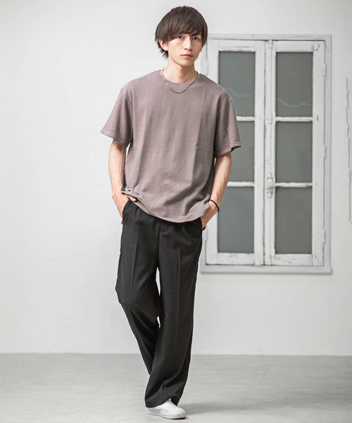 MinoriTY（マイノリティ）の「Tシャツ/ラフゲージビッグTシャツ（Tシャツ/カットソー・メンズ・ホワイト/ダークグリーン/パープル/ネイビー・M/L）」の8枚目の写真