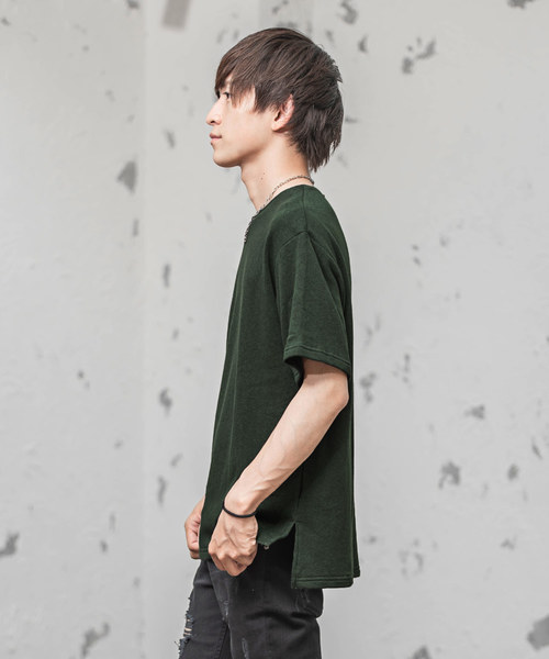 MinoriTY（マイノリティ）の「Tシャツ/ラフゲージビッグTシャツ（Tシャツ/カットソー・メンズ・ホワイト/ダークグリーン/パープル/ネイビー・M/L）」の9枚目の写真