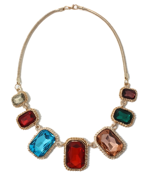 L.D.S.（エルディーエス）の「ビジューネックレス（ネックレス・レディース・ホワイト系2/ホワイト系3・FREE）」の2枚目の写真