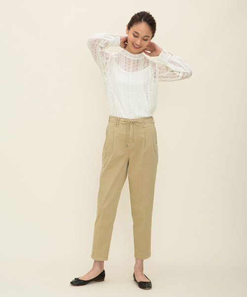 Moname（モナーム）の「ペグトップ イージーパンツ（その他パンツ・レディース・ブラック/ベージュ/カーキ/アイボリー/ネイビー・S/M/XS）」の11枚目の写真