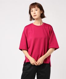 KOBE LETTUCE | ゆったり5分袖ボックススウェットトップス＊Tシャツ/レディース[C3390]神戸レタス(Tシャツ/カットソー)