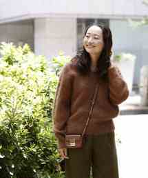 Munich | 【雑誌and GIRL11月号掲載商品】ブラッシュキッドモヘアジャージーＶネックプルオーバー(ニット/セーター)