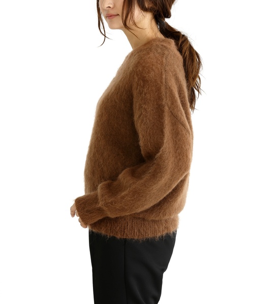 Munich（ミューニック）の「ブラッシュキッドモヘアジャージーＶネックプルオーバー（ニット/セーター・レディース・ブラウン/ピンク/イエロー/ブルー・FREE）」の20枚目の写真