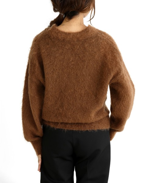 Munich（ミューニック）の「ブラッシュキッドモヘアジャージーＶネックプルオーバー（ニット/セーター・レディース・ブラウン/ピンク/イエロー/ブルー・FREE）」の13枚目の写真