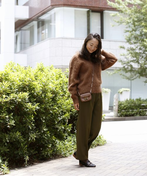 Munich（ミューニック）の「ブラッシュキッドモヘアジャージーＶネックプルオーバー（ニット/セーター・レディース・ブラウン/ピンク/イエロー/ブルー・FREE）」の15枚目の写真