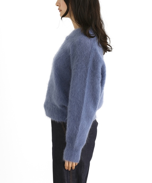 Munich（ミューニック）の「ブラッシュキッドモヘアジャージーＶネックプルオーバー（ニット/セーター・レディース・ブラウン/ピンク/イエロー/ブルー・FREE）」の11枚目の写真