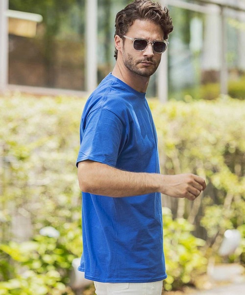 1PIU1UGUALE3  RELAX （ウノピゥウノウグァーレトレ リラックス）の「1PIU1UGUALE3 RELAX(ウノピゥウノウグァーレトレ リラックス)サイドロゴプリントTシャツ（Tシャツ/カットソー・メンズ・ホワイト/チャコールグレー/ブルー/ブラック/ダークグリーン/ライトブルー/パープル/ピンク/ネイビー・SMALL/MEDIUM/LARGE/X-LARGE/XX-LARGE）」の15枚目の写真