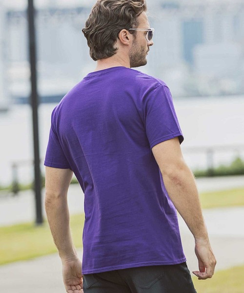 1PIU1UGUALE3  RELAX （ウノピゥウノウグァーレトレ リラックス）の「1PIU1UGUALE3 RELAX(ウノピゥウノウグァーレトレ リラックス)サイドロゴプリントTシャツ（Tシャツ/カットソー・メンズ・ホワイト/チャコールグレー/ブルー/ブラック/ダークグリーン/ライトブルー/パープル/ピンク/ネイビー・SMALL/MEDIUM/LARGE/X-LARGE/XX-LARGE）」の22枚目の写真