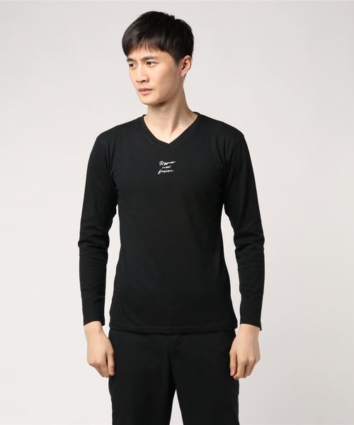 VENCEEXCHANGE（ヴァンスエクスチェンジ）の「フロント刺繍ロンT（Tシャツ/カットソー・メンズ・ホワイト/ブラック/ワインレッド・M/L）」の7枚目の写真