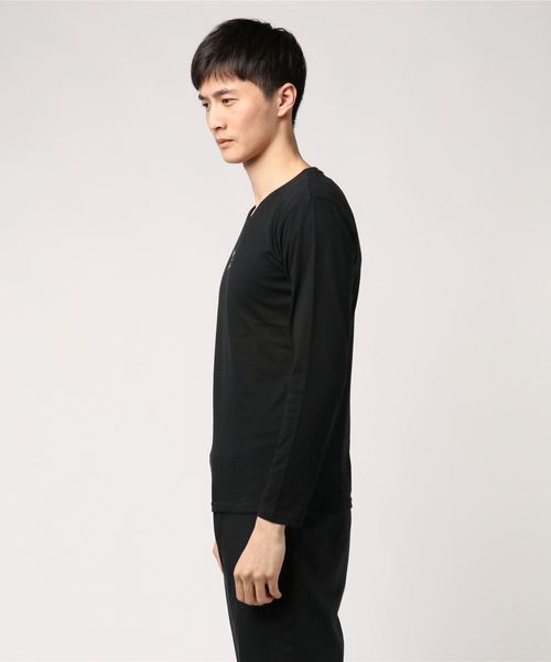 VENCEEXCHANGE（ヴァンスエクスチェンジ）の「フロント刺繍ロンT（Tシャツ/カットソー・メンズ・ホワイト/ブラック/ワインレッド・M/L）」の4枚目の写真